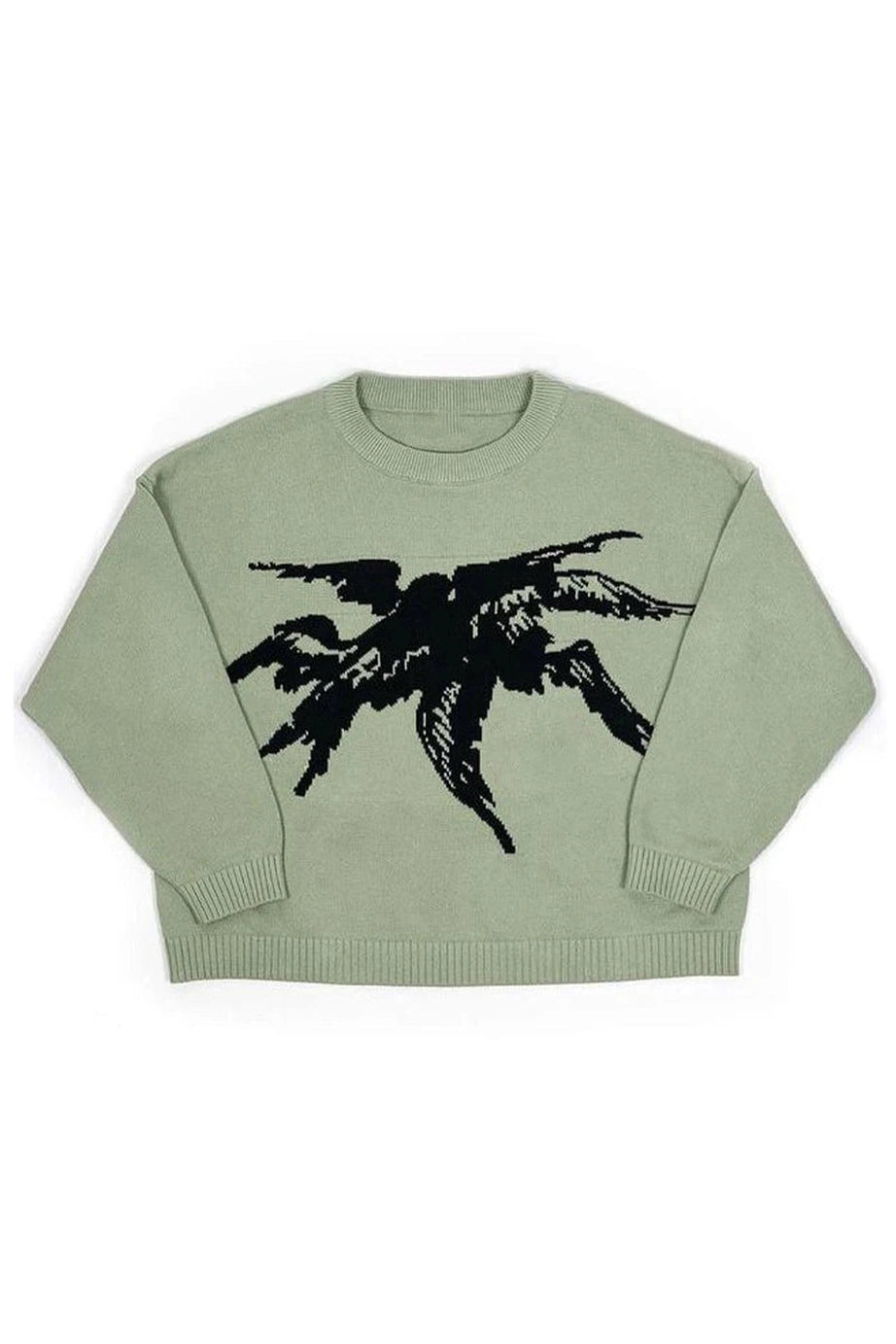 Soaring Raven Knit Sweater - Sweaters