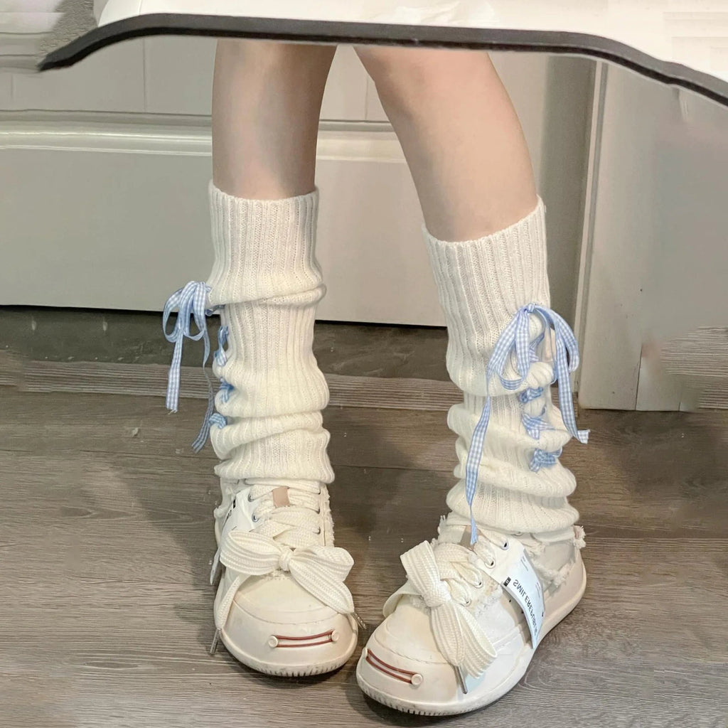 Kawaii Soft Ballet Ribbon Leg Warmers 1002 One Size CHINA Shoptery