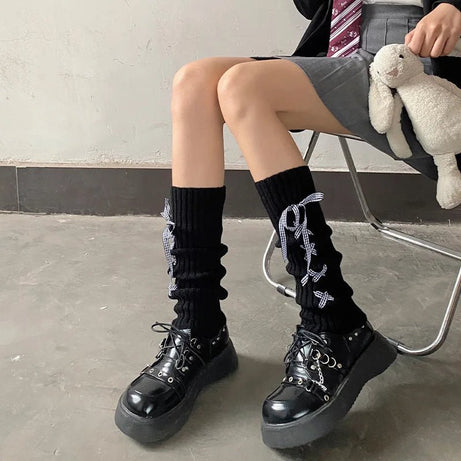 Kawaii Soft Ballet Ribbon Leg Warmers 1003 One Size CHINA Shoptery