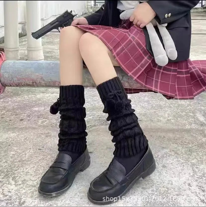 Kawaii Soft Ballet Ribbon Leg Warmers 1021 One Size CHINA Shoptery