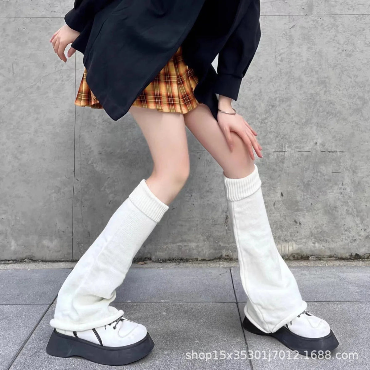 Kawaii Soft Ballet Ribbon Leg Warmers 1010 One Size CHINA Shoptery