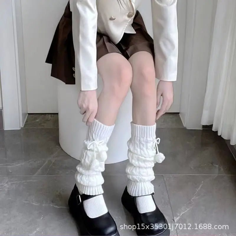 Kawaii Soft Ballet Ribbon Leg Warmers 1020 One Size CHINA Shoptery