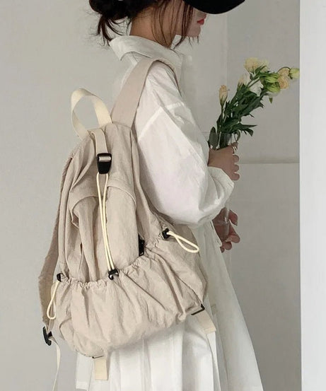 Soft Beige Cinch Backpack - Backpacks