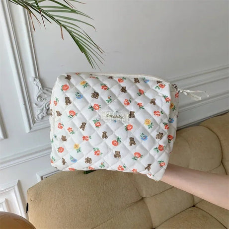 Soft Checkered Coquette Makeup Bag C bear Shoptery