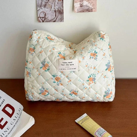 Soft Checkered Coquette Makeup Bag B b Shoptery