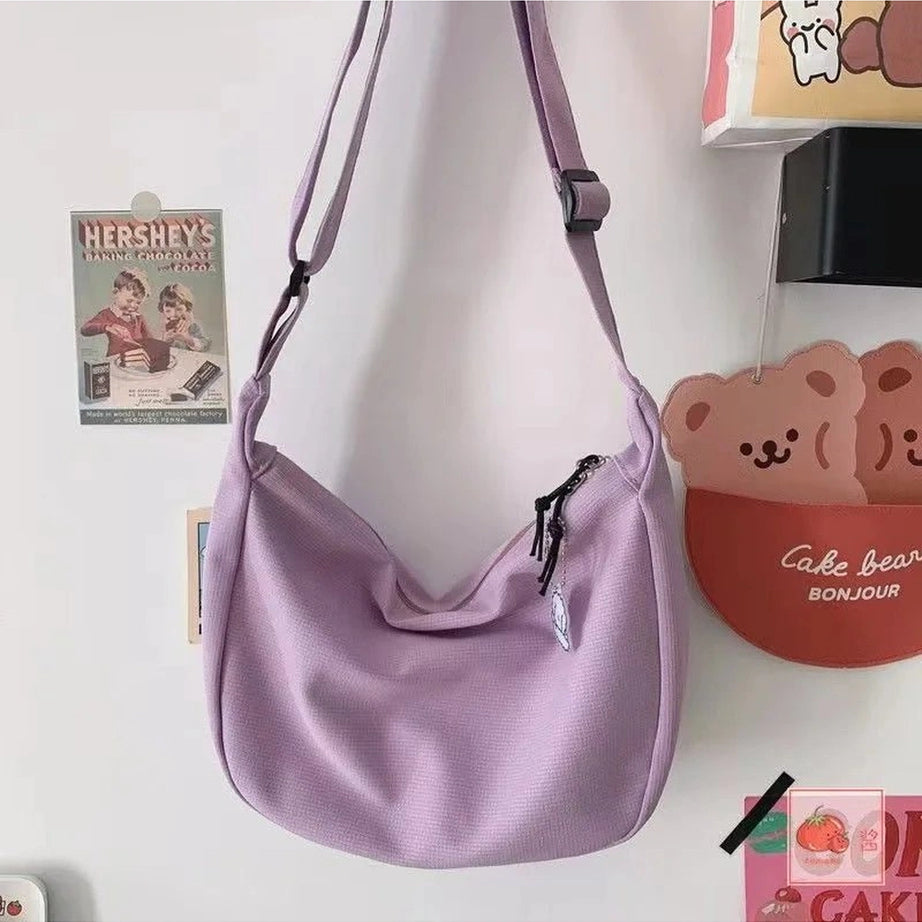 Solid Aesthetic Shoulder Bags Purple Shoptery