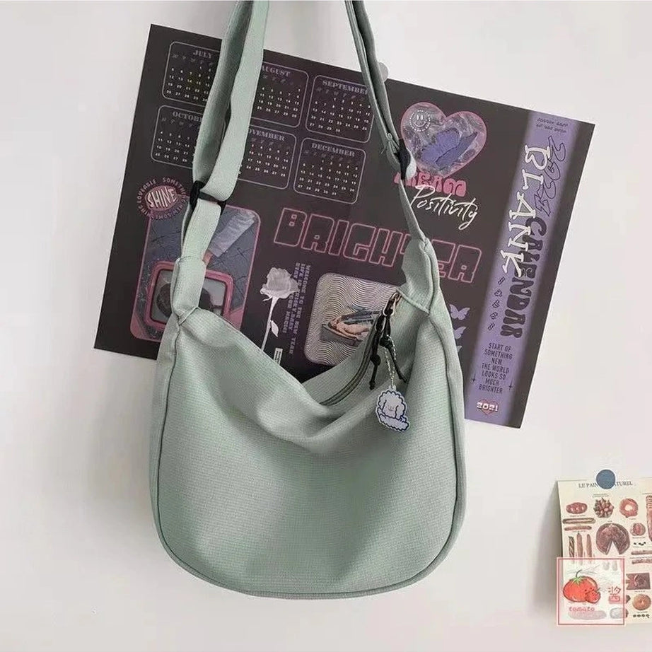 Solid Aesthetic Shoulder Bags Green Shoptery