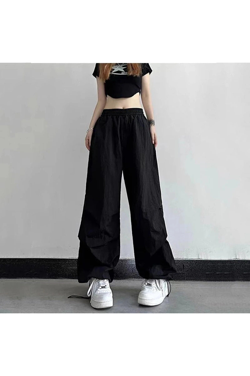 Y2k Spicy Wide Leg Work Pants Black Shoptery