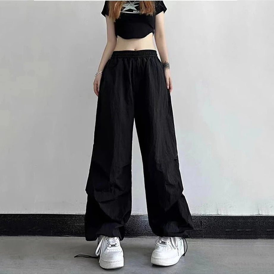 Y2k Spicy Wide Leg Work Pants Black Shoptery