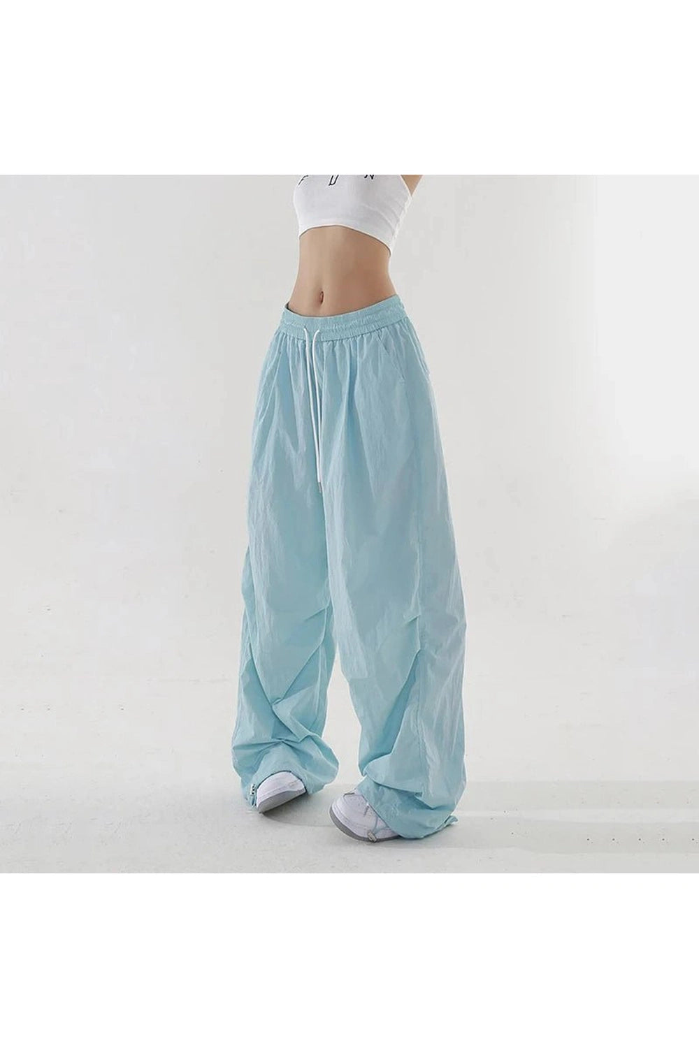 Y2k Spicy Wide Leg Work Pants Blue Shoptery