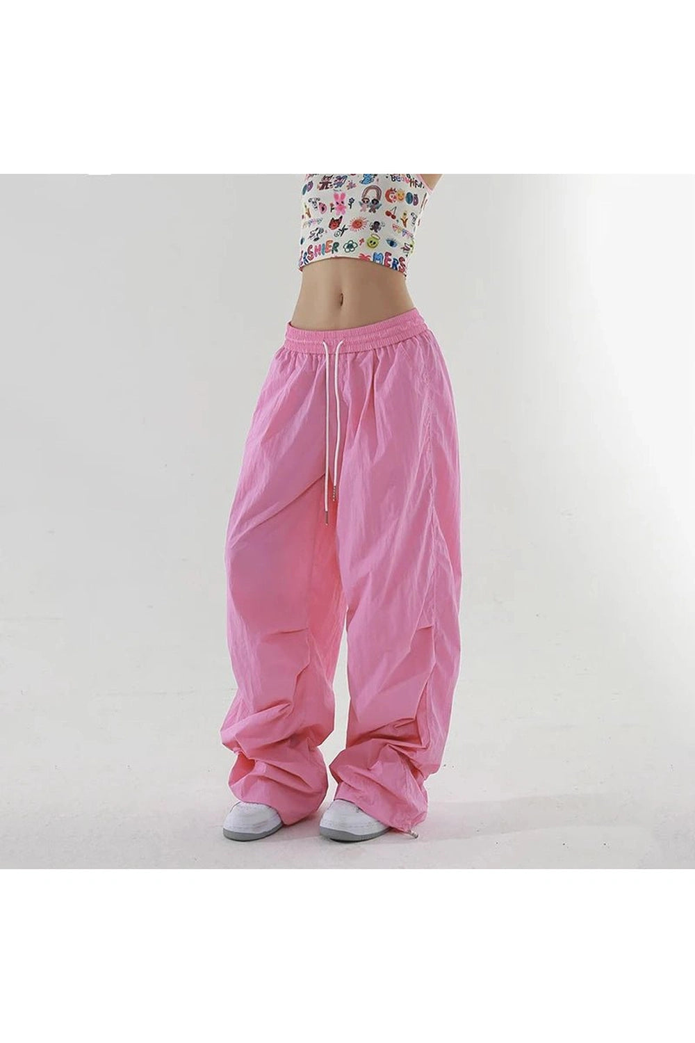 Y2k Spicy Wide Leg Work Pants Pink Shoptery