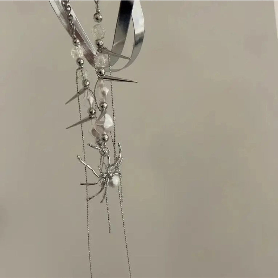 Alt Spider Queen Pearl Spike Choker Shoptery