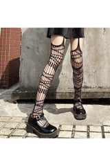 Alt Spider Web Fishnet Stockings web-black Shoptery