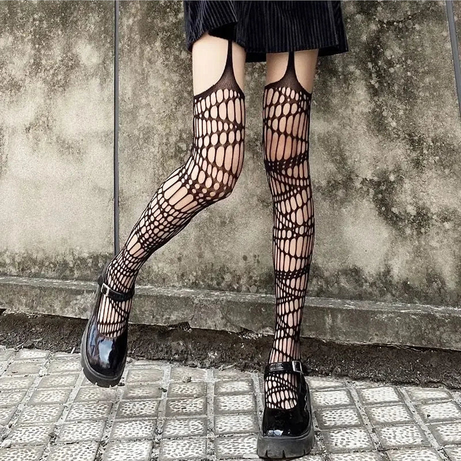 Alt Spider Web Fishnet Stockings Shoptery