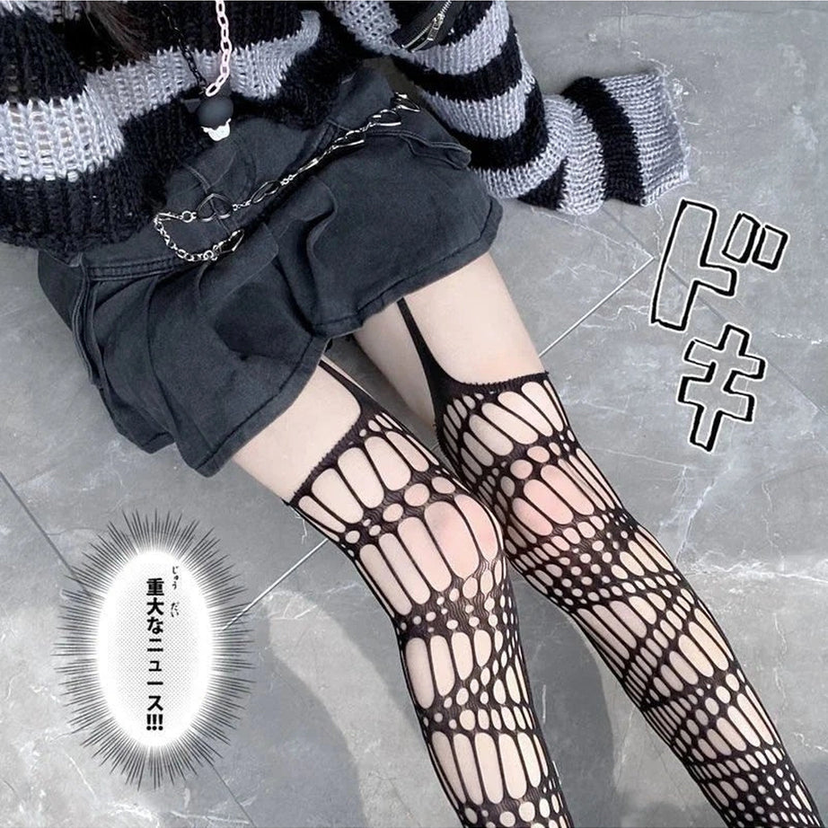 Alt Spider Web Fishnet Stockings Shoptery