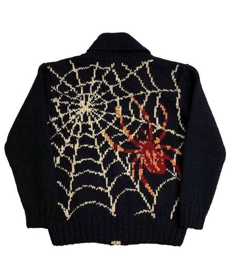 Spider Web Knit Cardigan - Cardigans