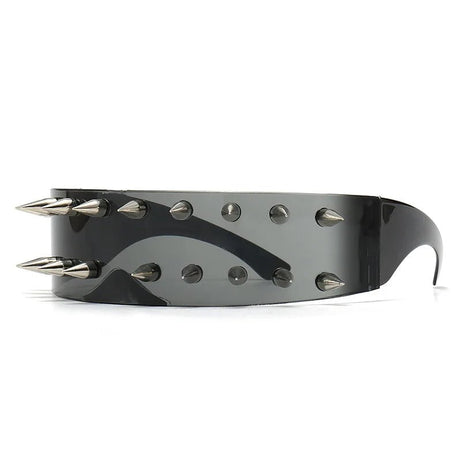 Alt Edgy Spiked Chaos Shield Sunglasses C2 As the photo Shoptery