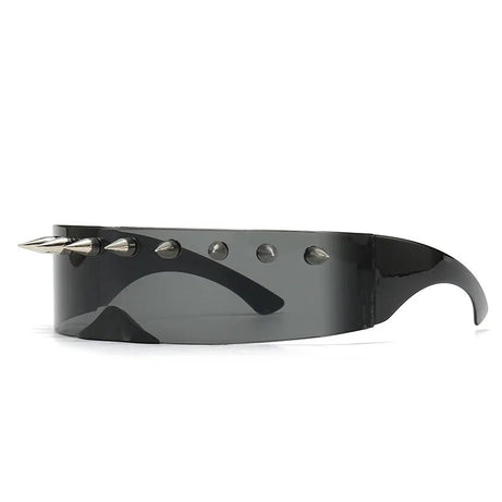 Alt Edgy Spiked Chaos Shield Sunglasses C3 As the photo Shoptery