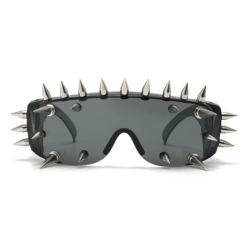 Alt Edgy Spiked Chaos Shield Sunglasses Shoptery