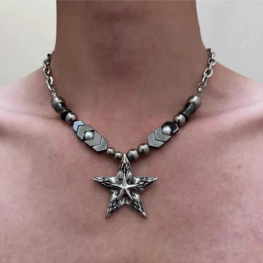 Alt Goth Spiked Heart Chain Choker Style 1 Shoptery