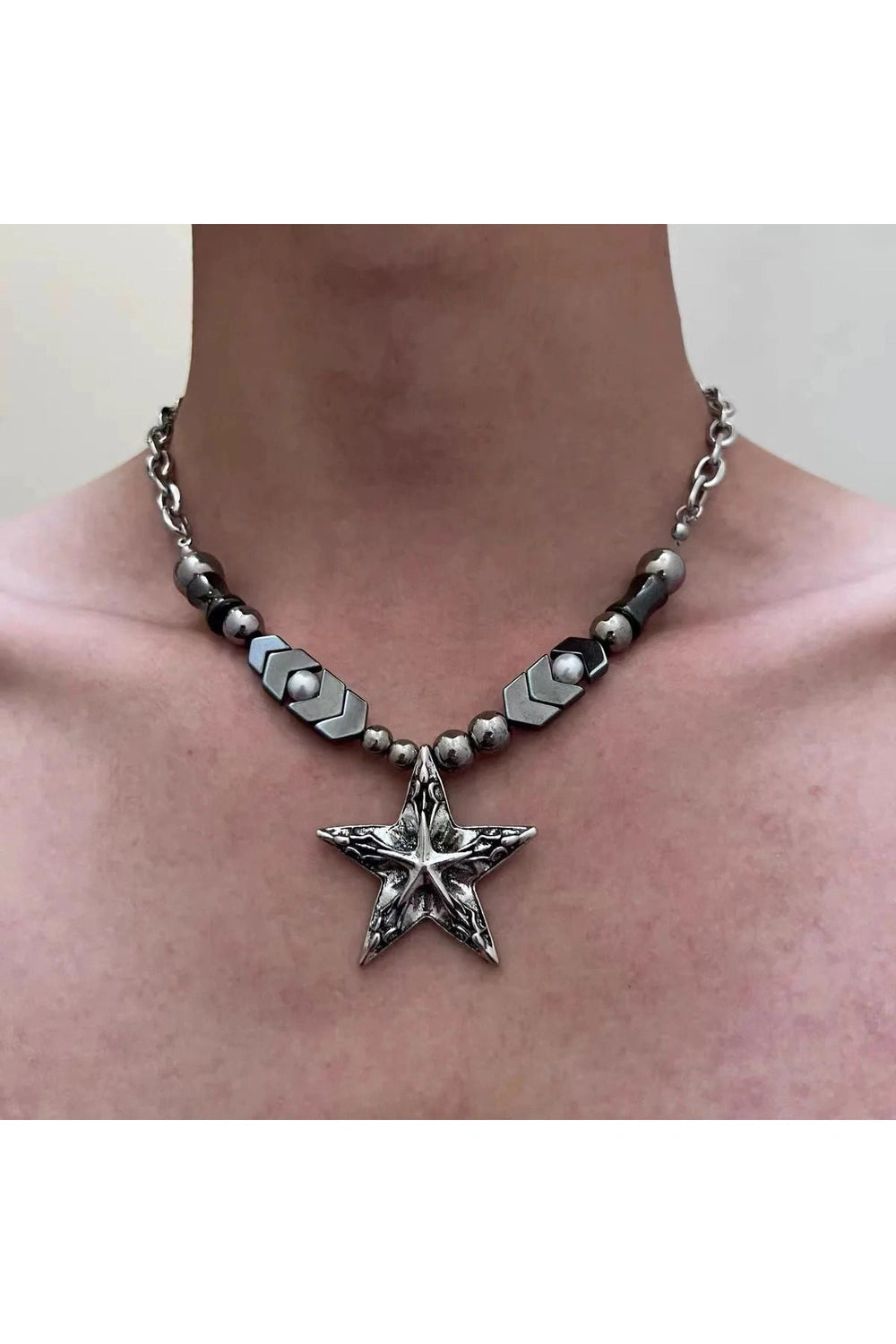 Alt Goth Spiked Heart Chain Choker Style 1 Shoptery