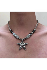 Alt Goth Spiked Heart Chain Choker Style 1 Shoptery