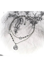 Spiral Pendant Layered Choker Shoptery