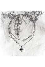Spiral Pendant Layered Choker Shoptery