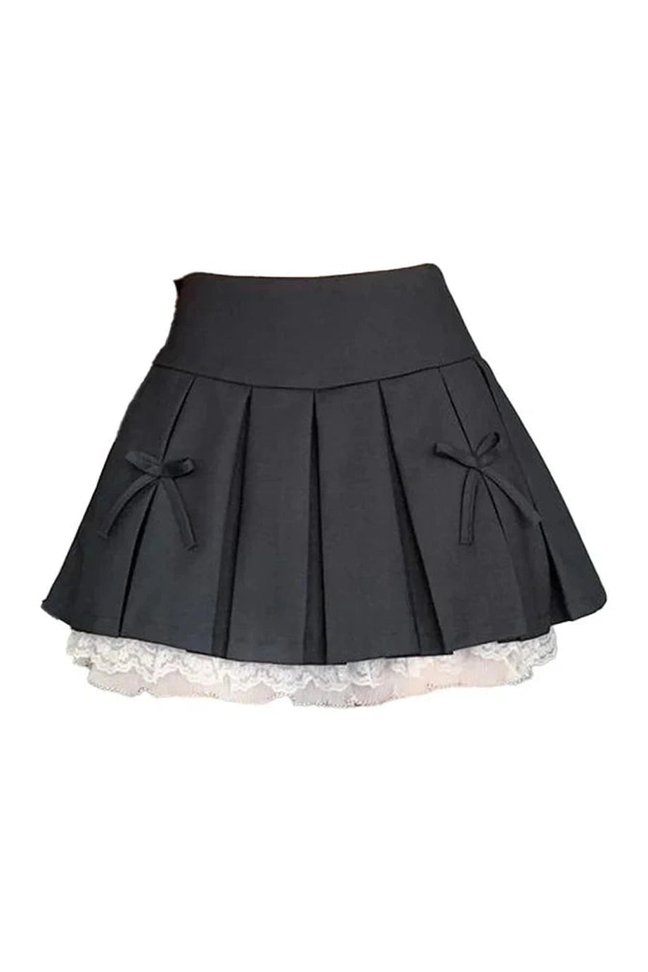 Spliced Lace Mini Skirt -