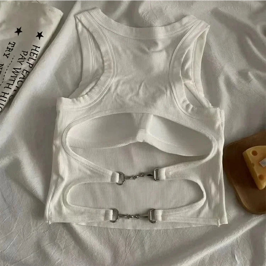 Sports Tank with Bra Pad WHITE Fit For 40-67.5kg Shoptery