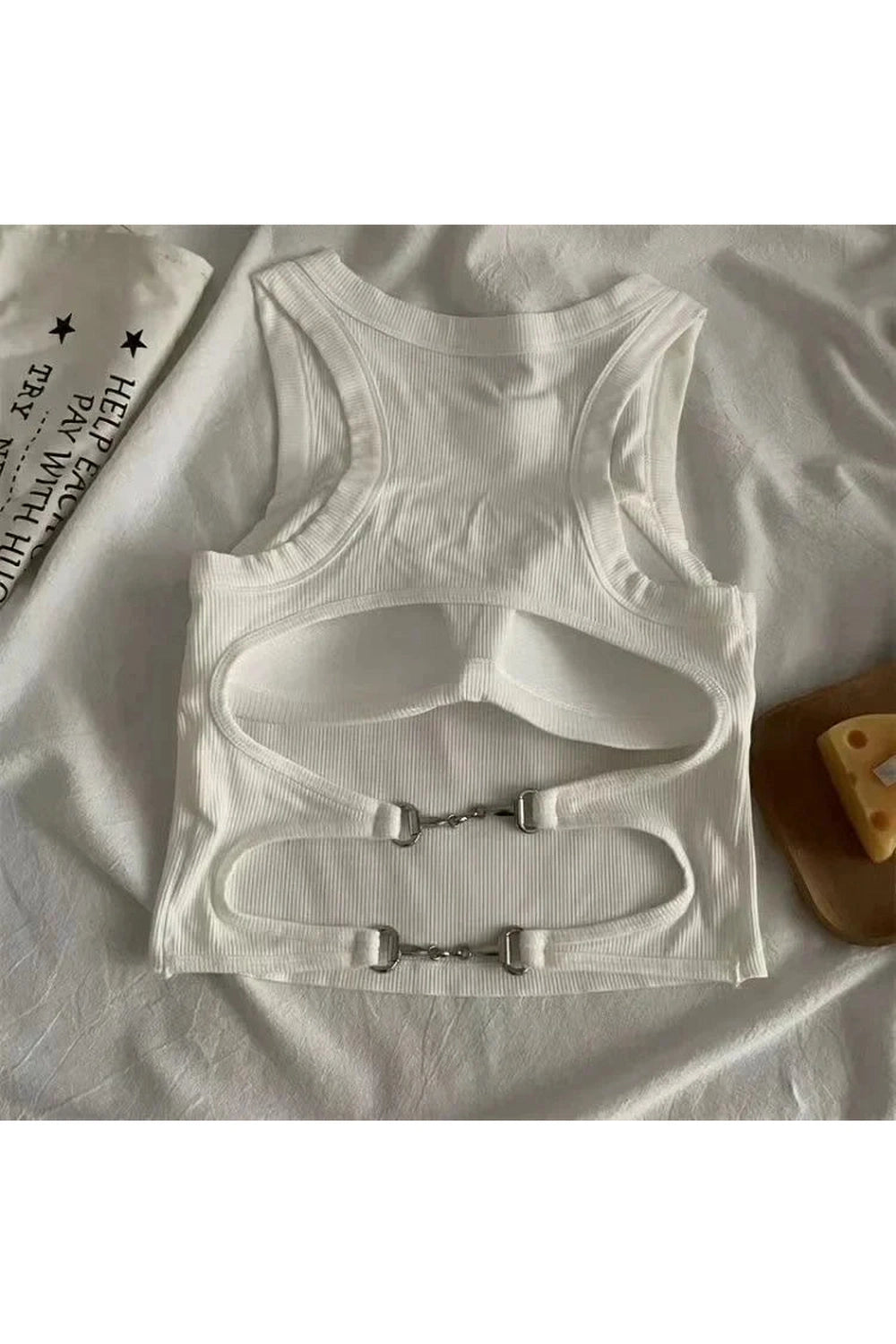 Sports Tank with Bra Pad WHITE Fit For 40-67.5kg Shoptery