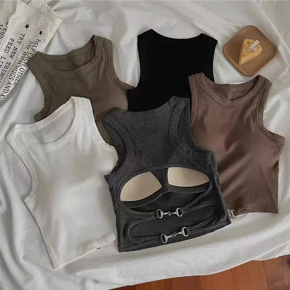 Sports Tank with Bra Pad Shoptery