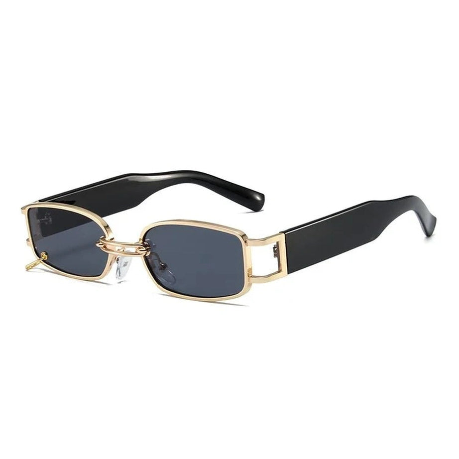 Retro Square Small Sunglasses Gold Gray Other Shoptery
