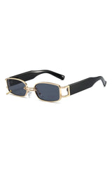 Retro Square Small Sunglasses Gold Gray Other Shoptery