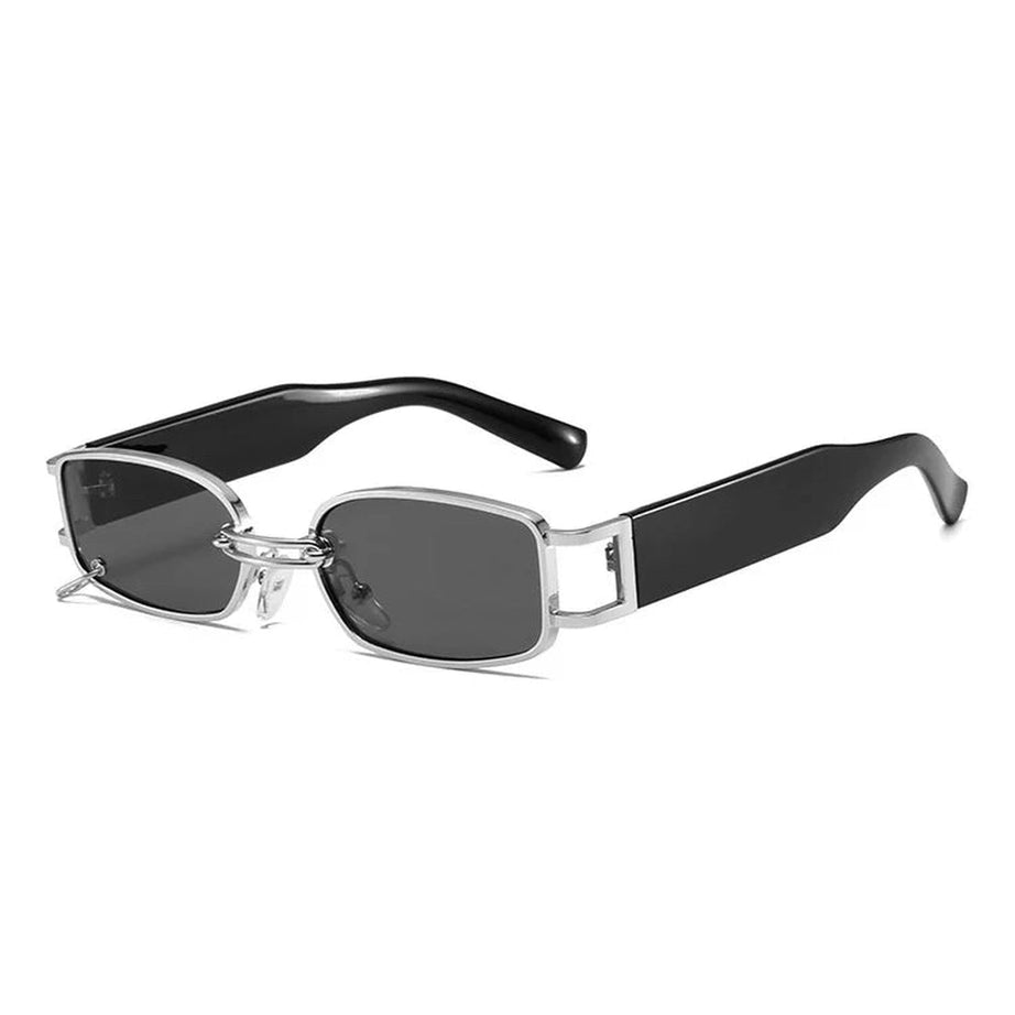 Retro Square Small Sunglasses Silver Gray Other Shoptery