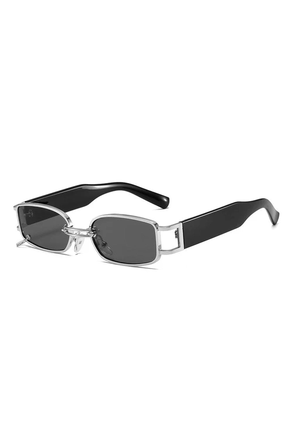 Retro Square Small Sunglasses Silver Gray Other Shoptery