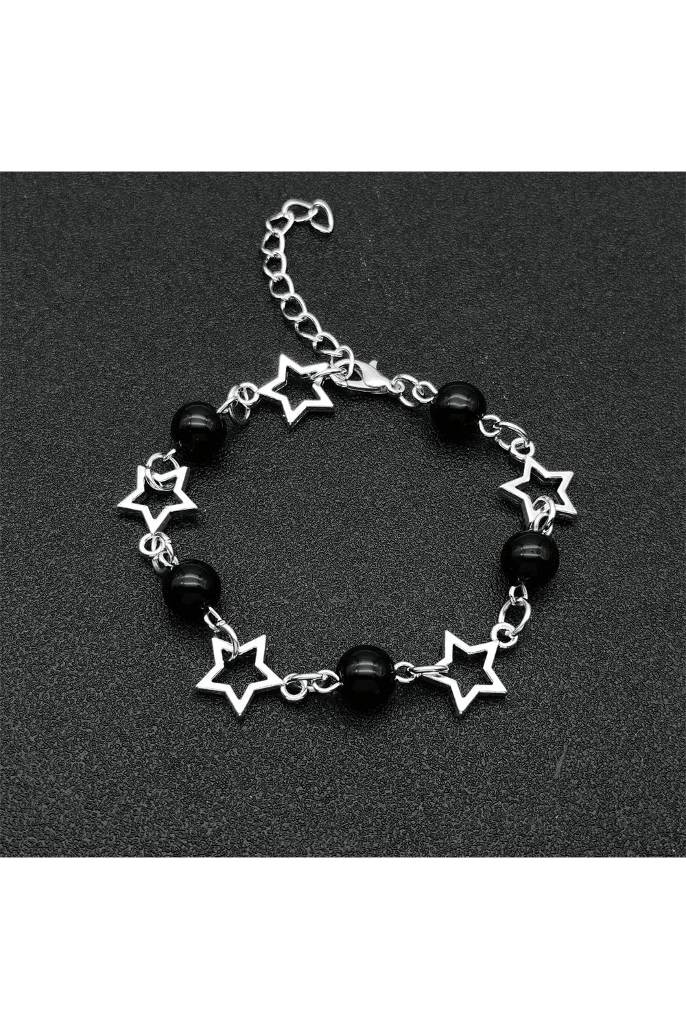 Star Bead Y2K Bracelet Black Shoptery