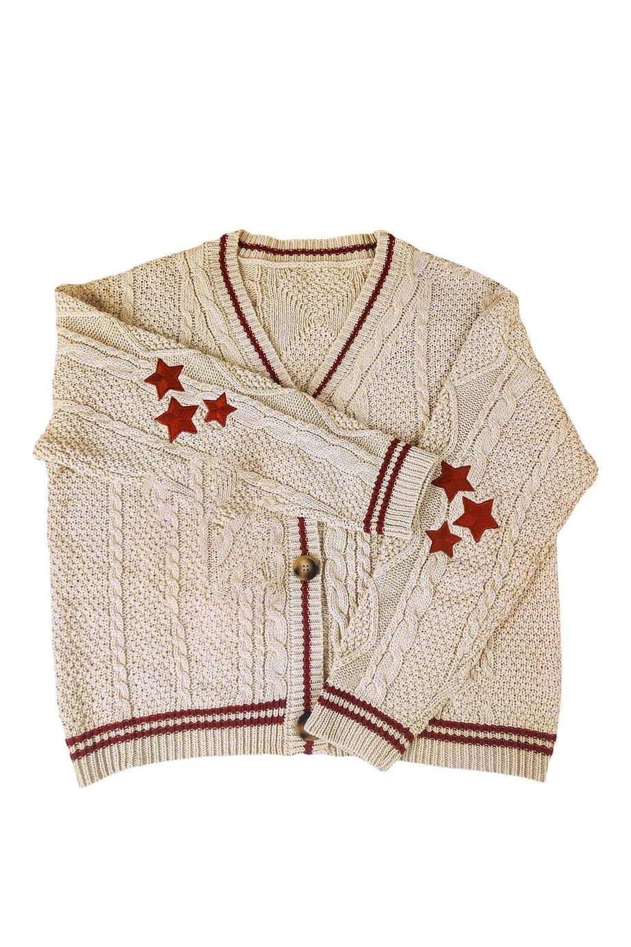 Star Embroidery Sweater - Sweaters