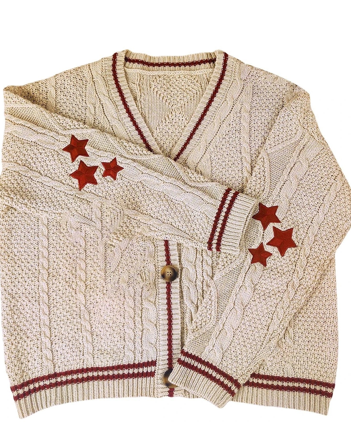 Star Embroidery Sweater - Sweaters