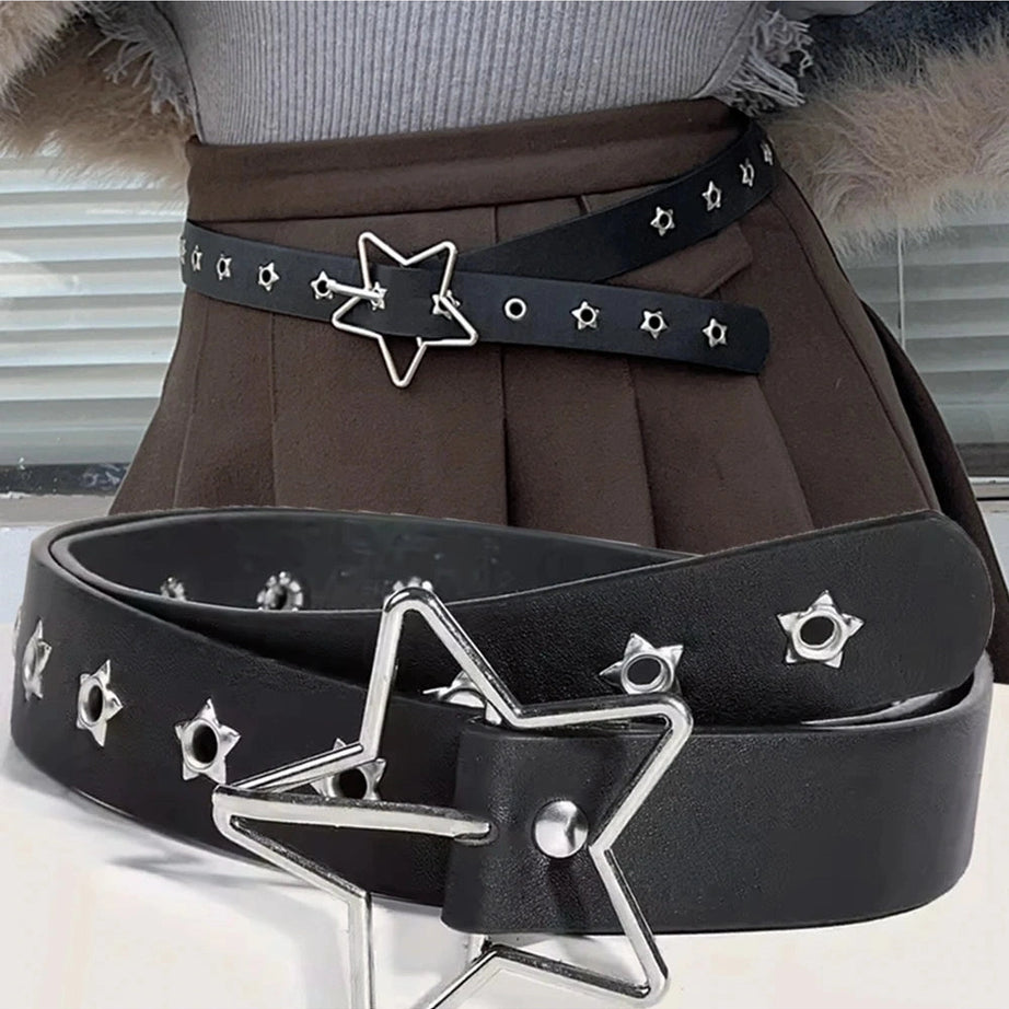 Star Eye Rivet Y2K Belt Shoptery