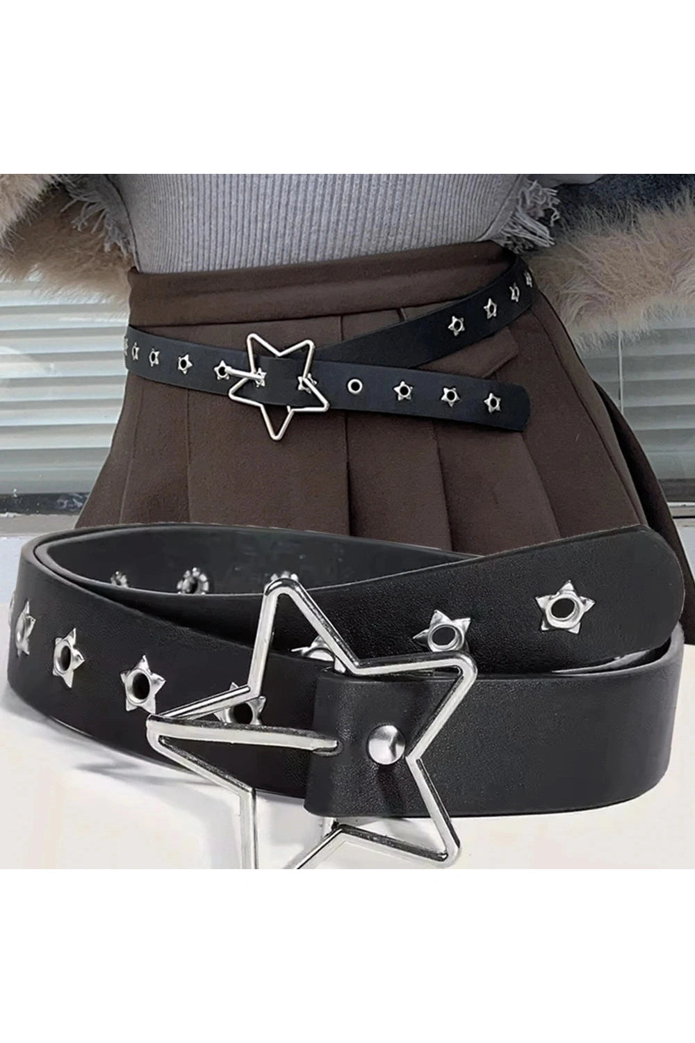 Star Eye Rivet Y2K Belt Shoptery