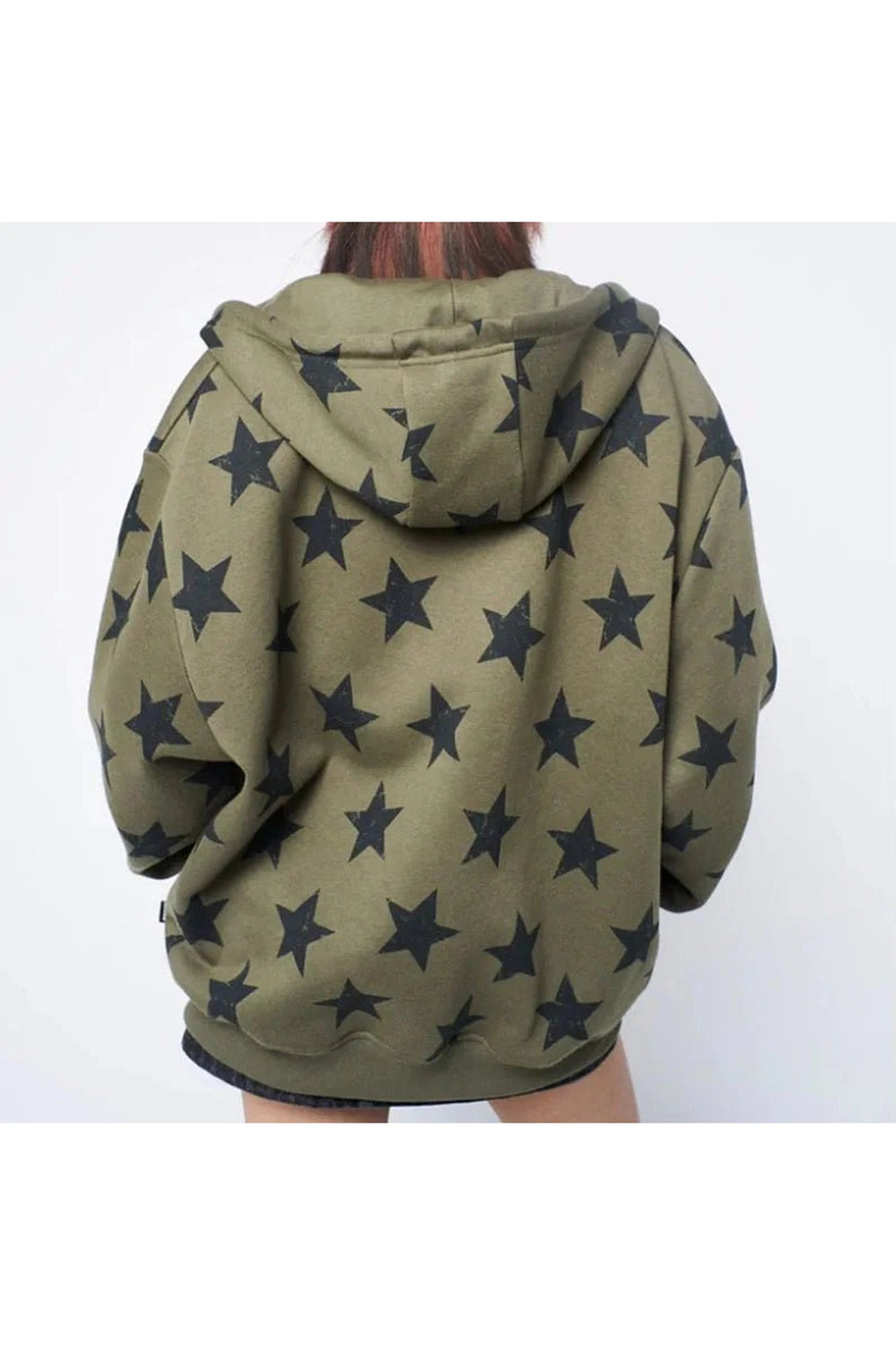 Star Print Hoodie Shoptery