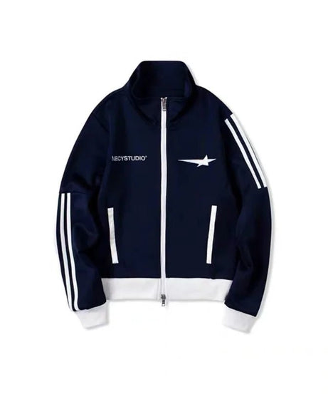 Star Striped Track Jacket - Coats & Jackets