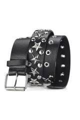 Star Studded Alt Punk Belt black 110cm Shoptery