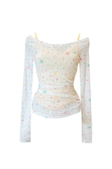Starlight Whisper Off-Shoulder Top Picture Color One Size Shoptery