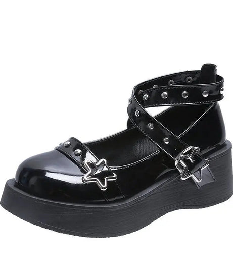 Starry Goth Platform Mary Janes Shoes - Shoes