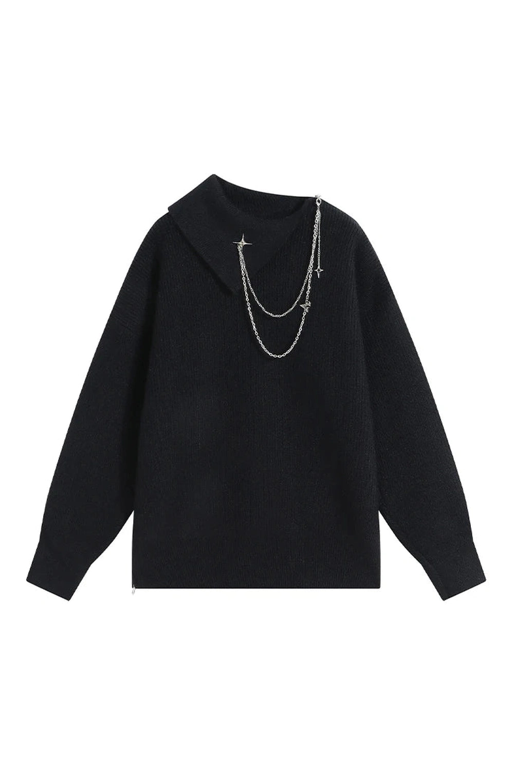 Stellar Chain Accent Sweater - 