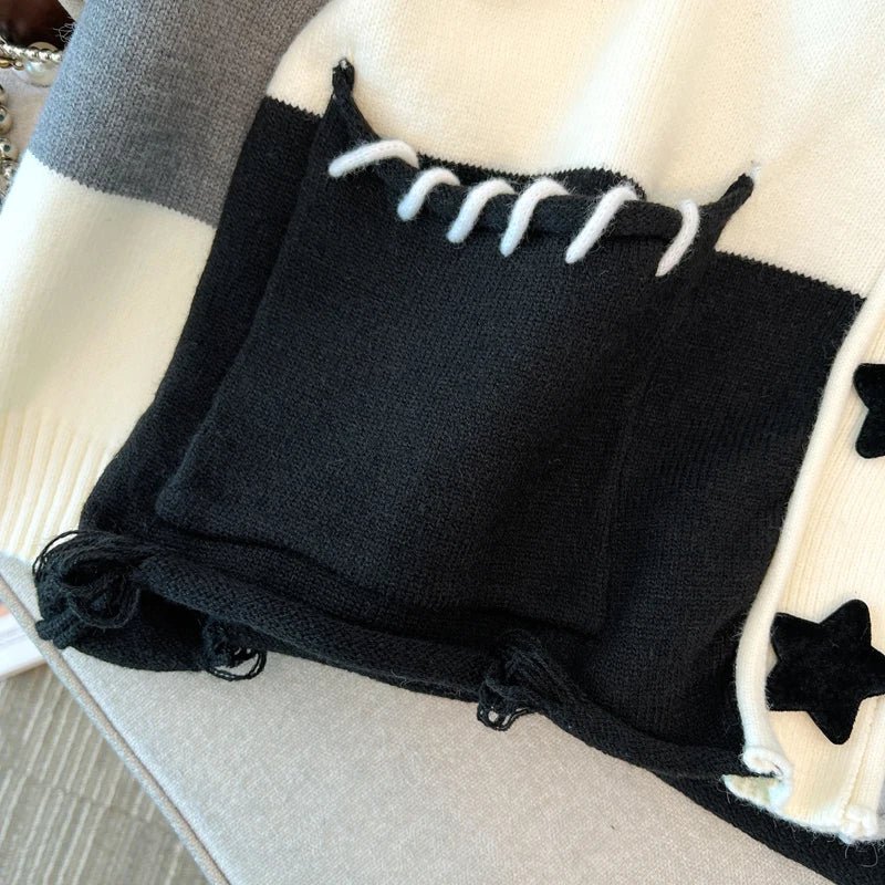 Acubi Stellar Patchwork Cardigan Shoptery