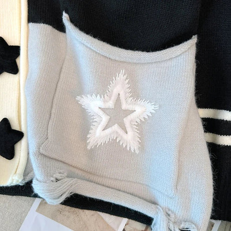 Acubi Stellar Patchwork Cardigan Shoptery