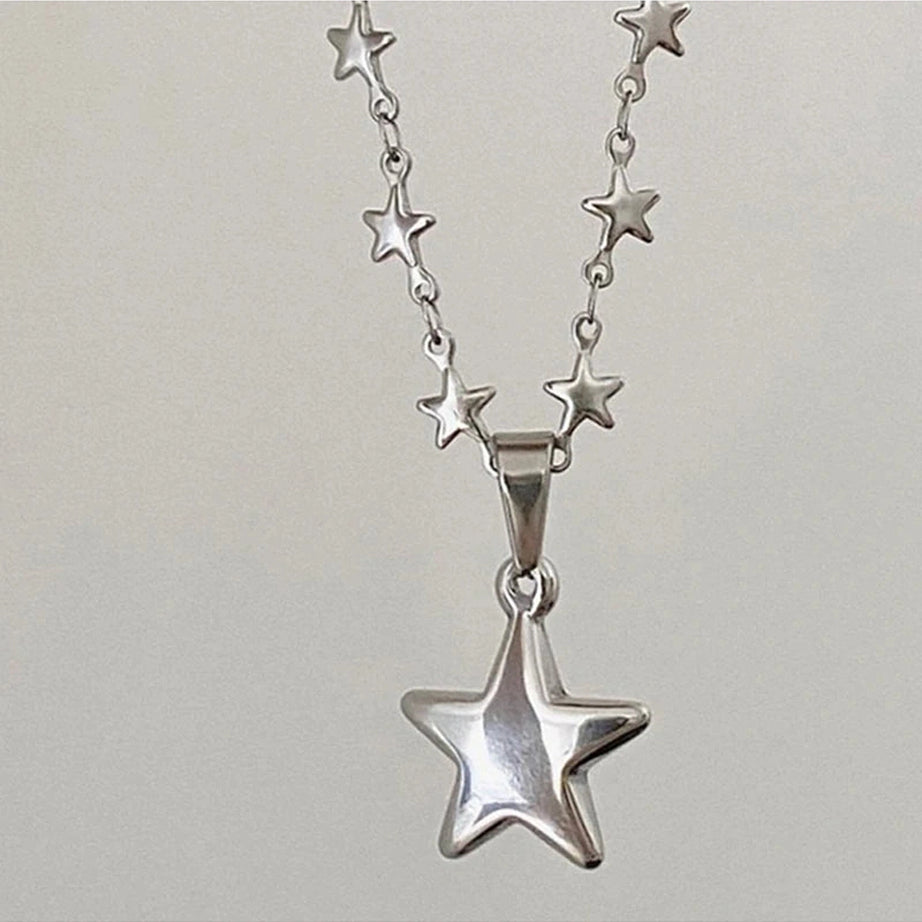 Y2k Stellar Shine Star Necklace A Shoptery